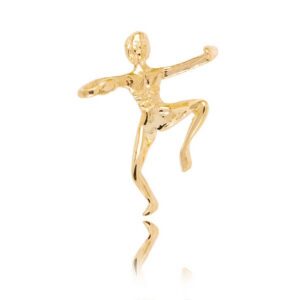 Eleganckie kolczyki ze złota z subtelnym blaskiem kamieni.