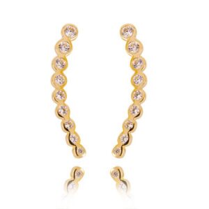 Stylowe kolczyki wykonane z wysokiej jakości złota.