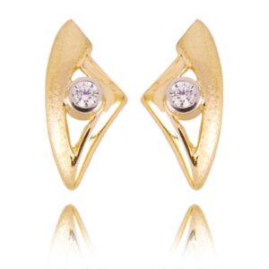 Uniwersalne kolczyki złote o eleganckim wykończeniu.