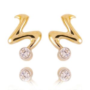 Złote kolczyki o klasycznej i ponadczasowej formie.