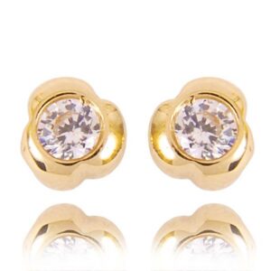 Złote kolczyki o klasycznej i ponadczasowej formie.