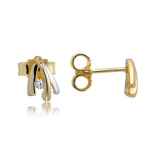 Uniwersalne kolczyki złote o eleganckim wykończeniu.