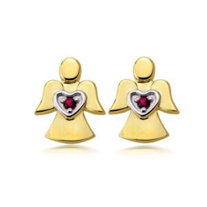 Złote kolczyki łączące elegancję i nowoczesny design.