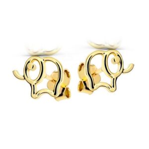 Złote kolczyki o klasycznej i ponadczasowej formie.