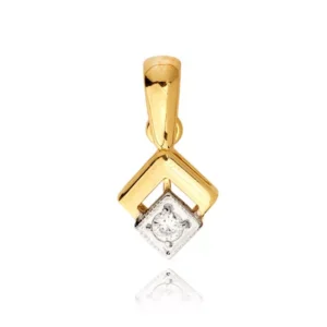 Złoty wisiorek o klasycznym charakterze.