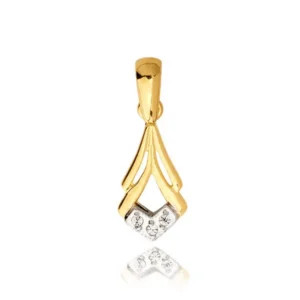 Złoty wisiorek inspirowany prostotą formy.