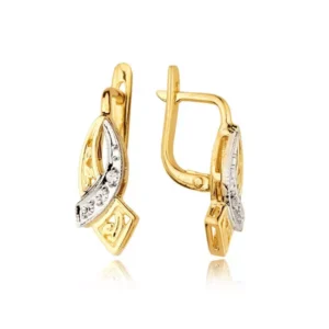 Stylowe kolczyki wykonane z wysokiej jakości złota.