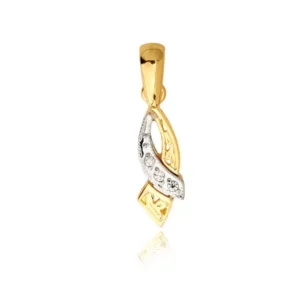 Złoty wisiorek o delikatnym charakterze.