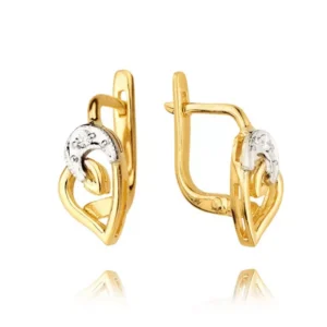 Stylowe kolczyki wykonane z wysokiej jakości złota.