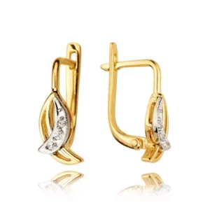 Uniwersalne kolczyki złote o eleganckim wykończeniu.