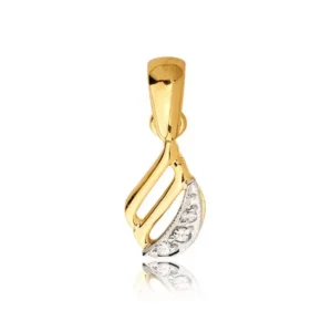 Złoty wisiorek w minimalistycznym stylu.