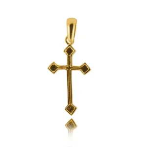 Złoty krzyżyk w eleganckiej odsłonie.