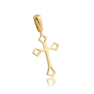 Złoty krzyżyk wykonany indywidualnie.