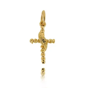 Personalizowany krzyżyk ze złota na zamówienie.