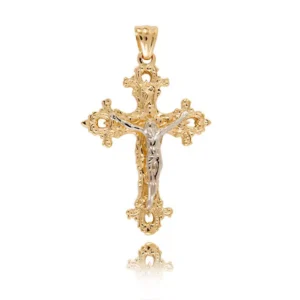 Złoty krzyżyk wykonywany specjalnie na zamówienie.