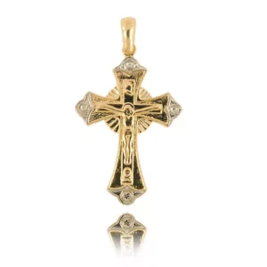 Złoty krzyżyk personalizowany.