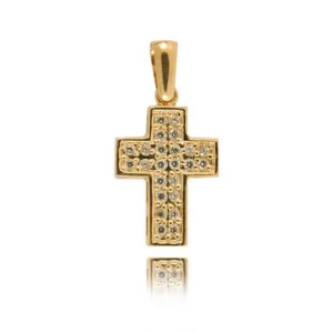 Złoty krzyżyk wykonany indywidualnie.