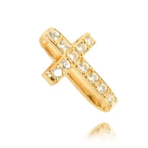 Złoty krzyżyk wykonywany na indywidualne zamówienie.