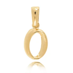 Personalizowany naszyjnik z literką ze złota.