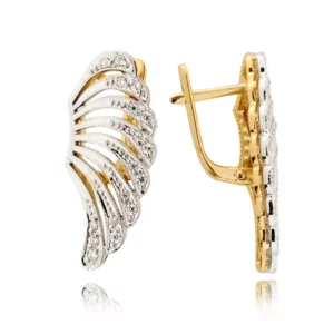 Stylowe kolczyki wykonane z wysokiej jakości złota.