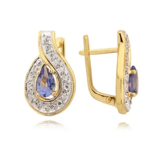 Uniwersalne kolczyki złote o eleganckim wykończeniu.