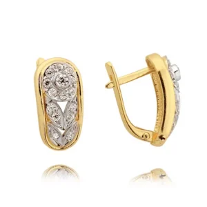 Uniwersalne kolczyki złote o eleganckim wykończeniu.