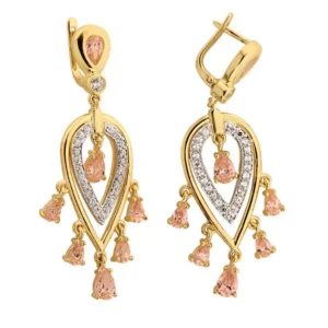 Stylowe kolczyki wykonane z wysokiej jakości złota.