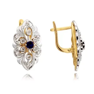 Złote kolczyki o klasycznej i ponadczasowej formie.