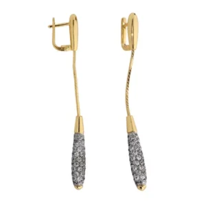 Uniwersalne kolczyki złote o eleganckim wykończeniu.