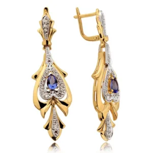 Złote kolczyki o klasycznej i ponadczasowej formie.