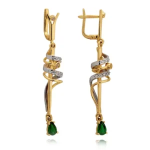 Złote kolczyki o klasycznej i ponadczasowej formie.