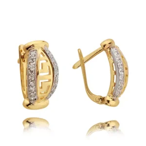 Stylowe kolczyki wykonane z wysokiej jakości złota.