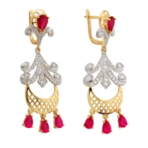 Złote kolczyki o klasycznej i ponadczasowej formie.