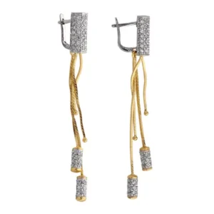 Stylowe kolczyki wykonane z wysokiej jakości złota.