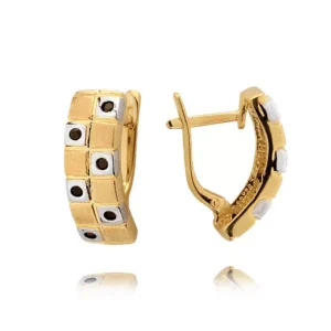 Stylowe kolczyki wykonane z wysokiej jakości złota.