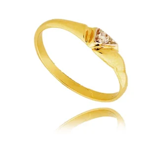 Delikatny pierścionek wykonany z wysokiej jakości złota.