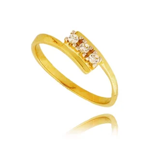 Delikatny pierścionek wykonany z wysokiej jakości złota.