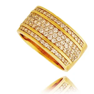 Delikatny pierścionek wykonany z wysokiej jakości złota.