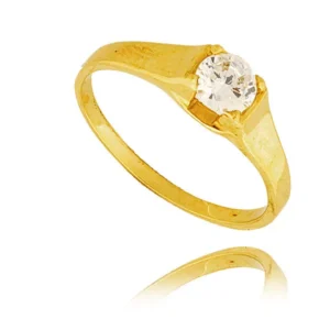 Delikatny pierścionek wykonany z wysokiej jakości złota.