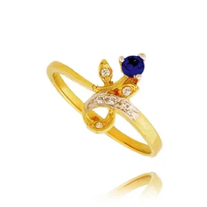 Pierścionek ze złota łączący klasykę z nowoczesnością.