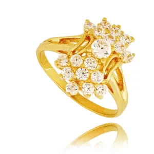 Delikatny pierścionek wykonany z wysokiej jakości złota.