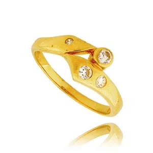 Elegancki pierścionek ze złota o ponadczasowym charakterze.