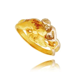 Elegancki pierścionek ze złota o ponadczasowym charakterze.