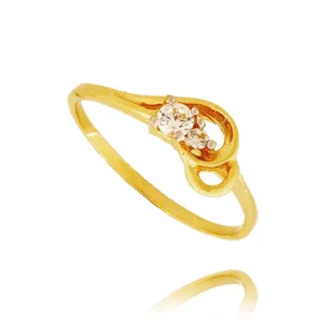 Delikatny pierścionek wykonany z wysokiej jakości złota.