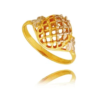 Delikatny pierścionek wykonany z wysokiej jakości złota.