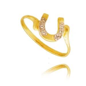 Elegancki pierścionek ze złota o ponadczasowym charakterze.