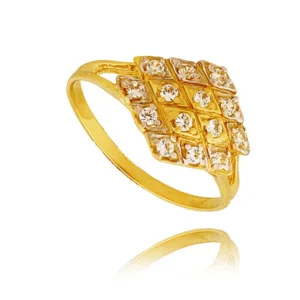 Elegancki pierścionek ze złota o ponadczasowym charakterze.