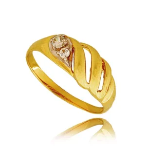 Delikatny pierścionek wykonany z wysokiej jakości złota.