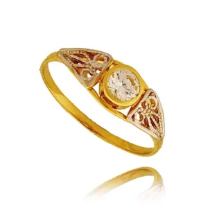 Elegancki pierścionek ze złota o ponadczasowym charakterze.