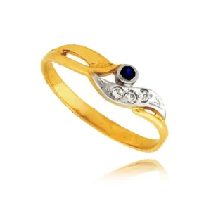 Delikatny pierścionek wykonany z wysokiej jakości złota.